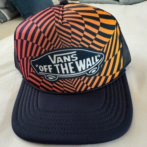 Vans Black and Orange Trucker Hat